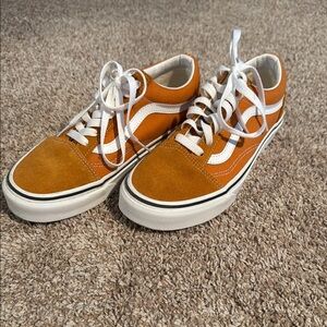 Vans Orange and White Sneakers